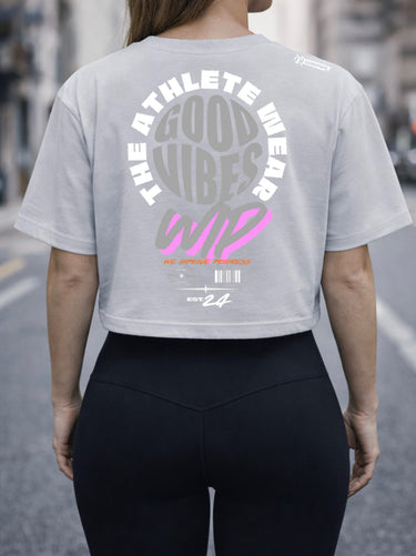CAMISETA URBAN CROP GOOD VIBES